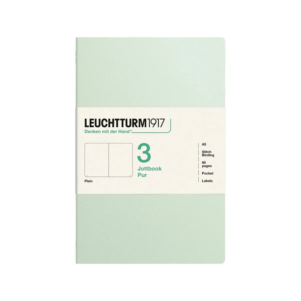Leuchtturm 1917 Jottbook Pur A5 Notebook - Packs of 3