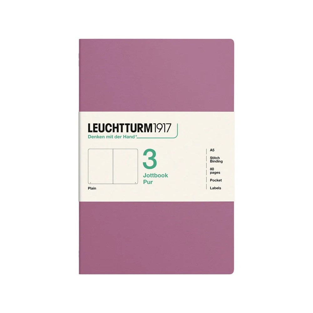 Leuchtturm 1917 Jottbook Pur A5 Notebook - Packs of 3